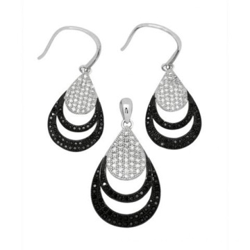 Micro Pave Einstellung 925 Silber Schmuck Set Modeschmuck